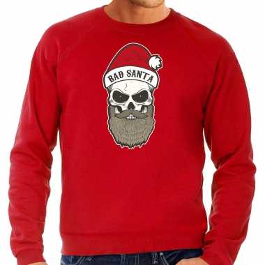 Grote maten bad santa foute kersttrui / verkleedkleren rood voor heren
