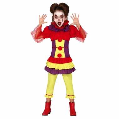 Horror clown penny verkleedkleren voor meisjes