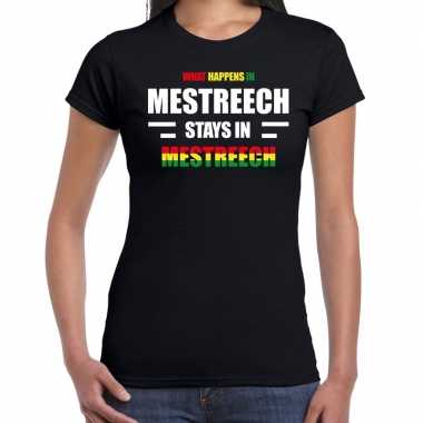 Maastricht/mestreech verkleedkleren / t shirt zwart dames