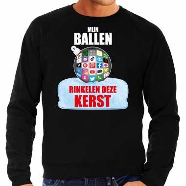 Rinkelende kerstbal sweater / kerst verkleedkleren mijn ballen rinkelen deze kerst zwart voor heren