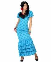 Blauwe spaanse verkleedkleren jurk