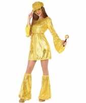 Gouden disco verkleed pak verkleedkleren voor dames