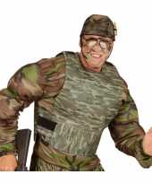 Kogelvrij leger camouflage vest verkleedkleren accessoire