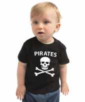 Piraten verkleedkleren shirt zwart voor peuters